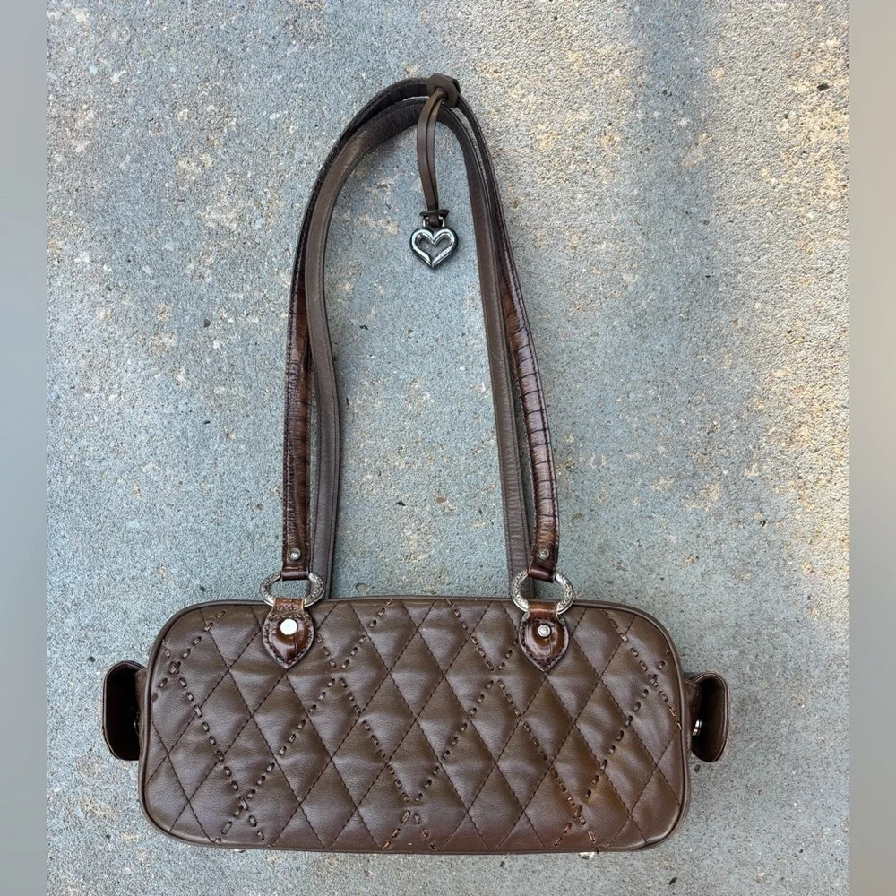 Brighton Elegant Brown Quilted Women's Bag - Picture 1 of 8